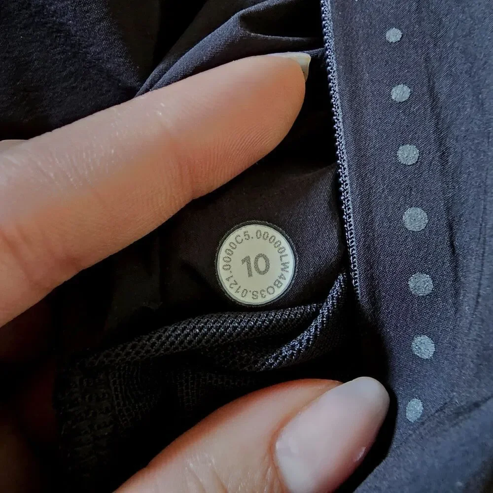 LULULEMON Fast and Free Windbreaker Jacket Reflective Logo Water Repellent Black
